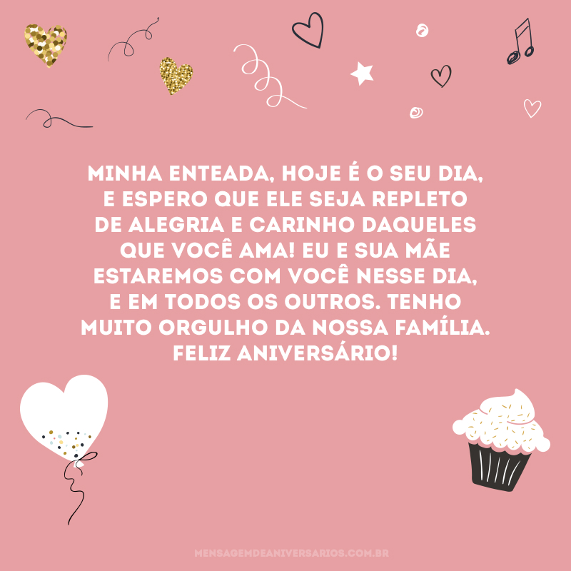 feliz aniversário para enteada querida