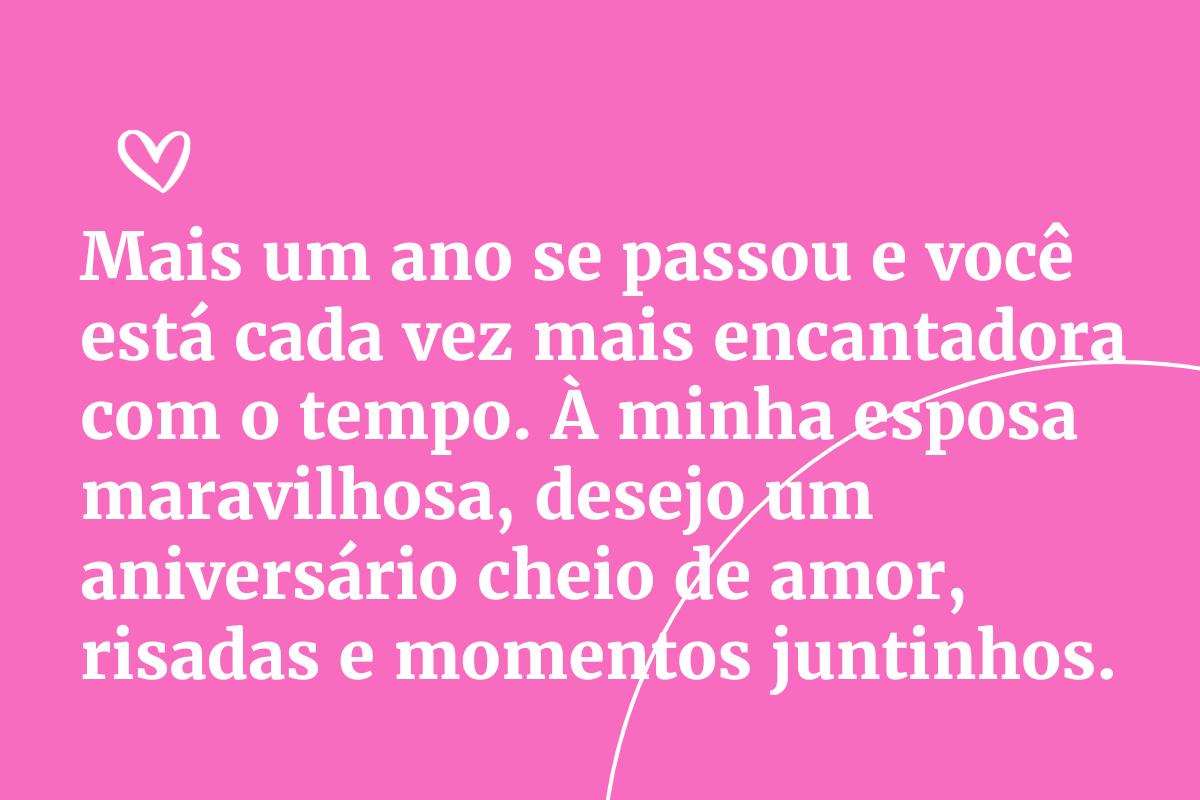 mensagem de aniversário para esposa criativa