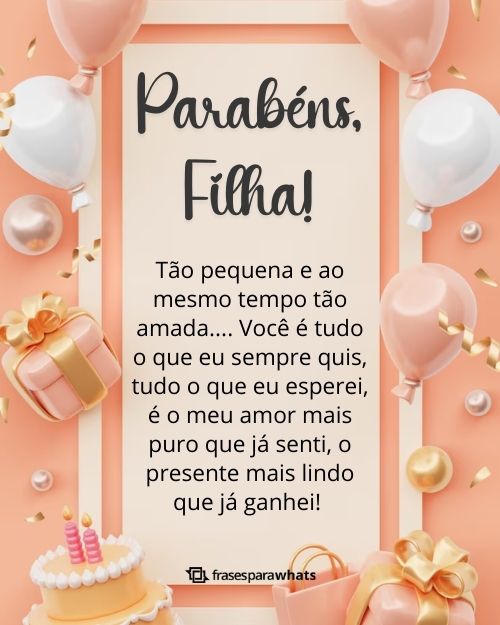 mensagem de aniversário para filha de mãe