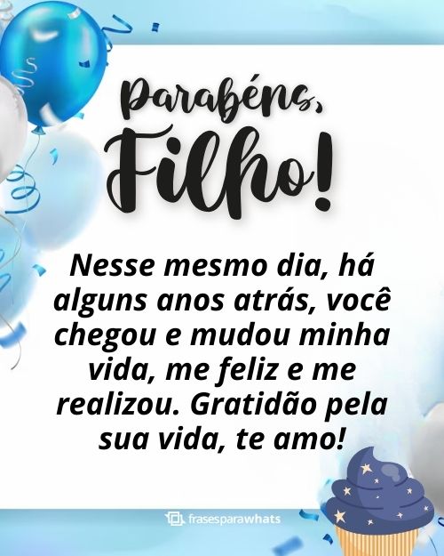 mensagem de aniversário para filho
