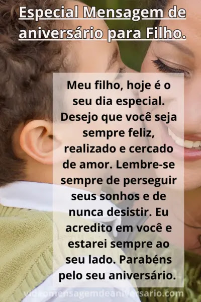 mensagens emocionantes de aniversário para filho