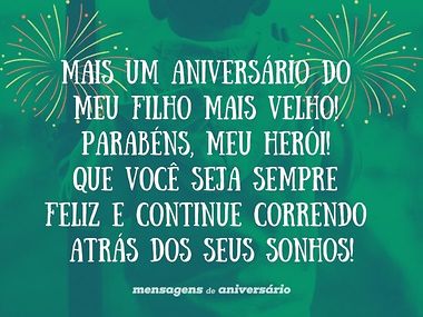 mensagem de aniversário para o primeiro filho