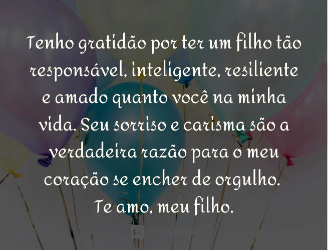texto de aniversário para filho mais velho