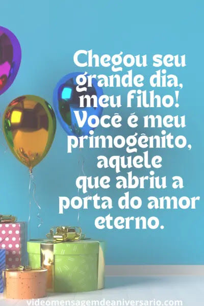 desejos de aniversário para filho
