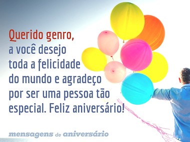 mensagem de aniversário para genro