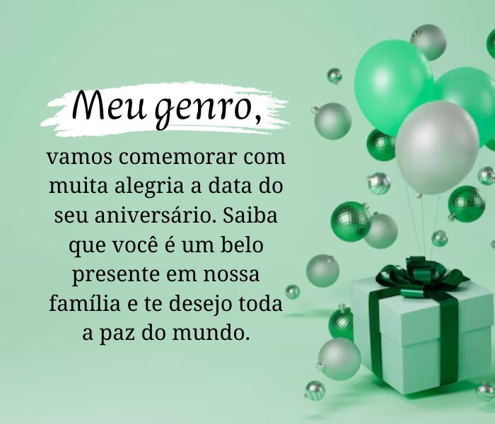 feliz aniversário genro