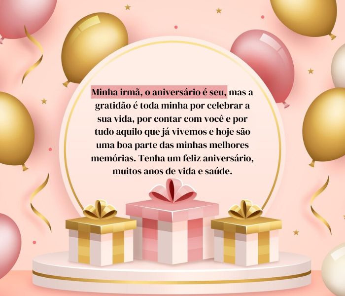 mensagem para irmã que inspira
