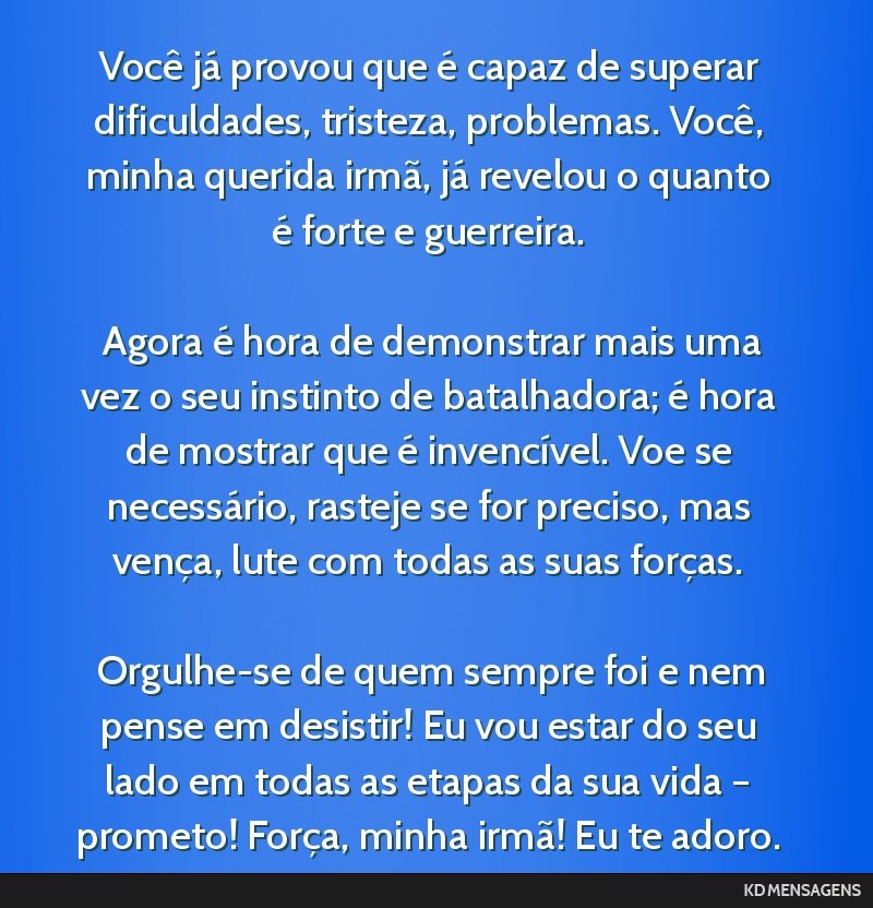mensagens curtas para irmã