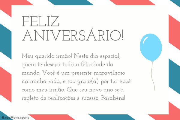quanto custa enviar mensagem de aniversario para irmao internacional