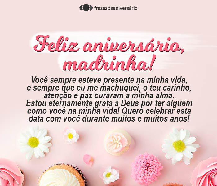frases de aniversário para madrinha