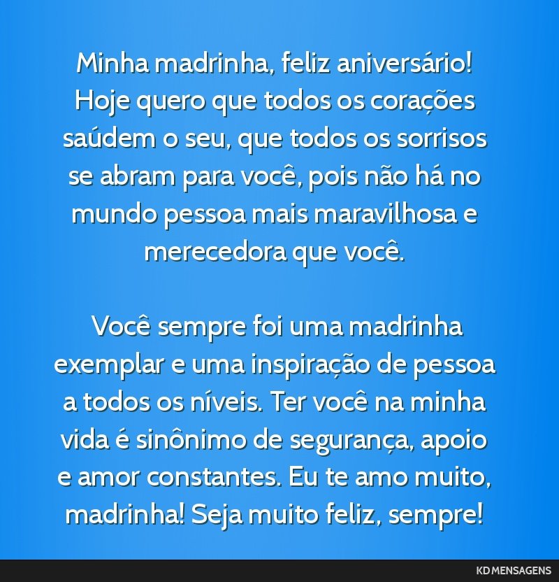 mensagem emocionante para madrinha