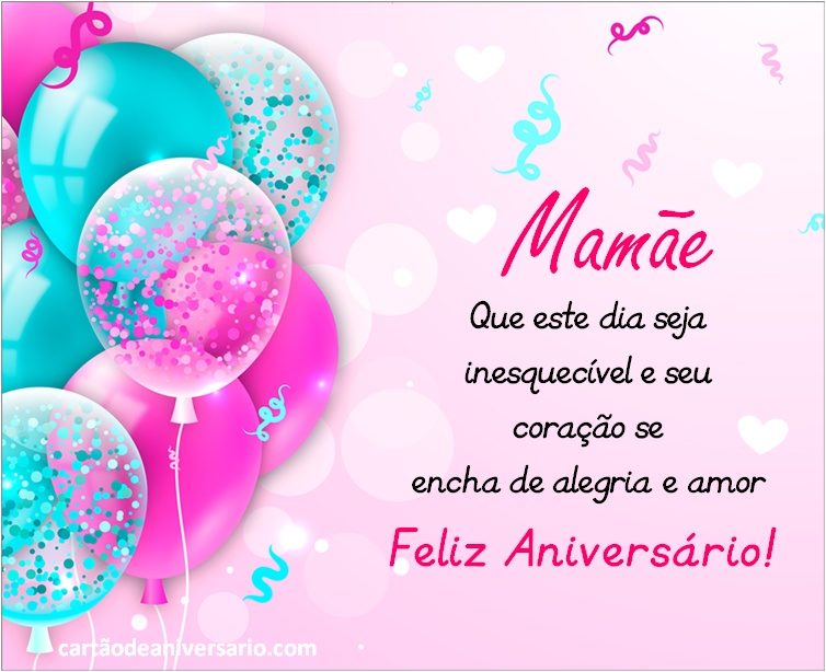 mensagem de aniversário para mãe