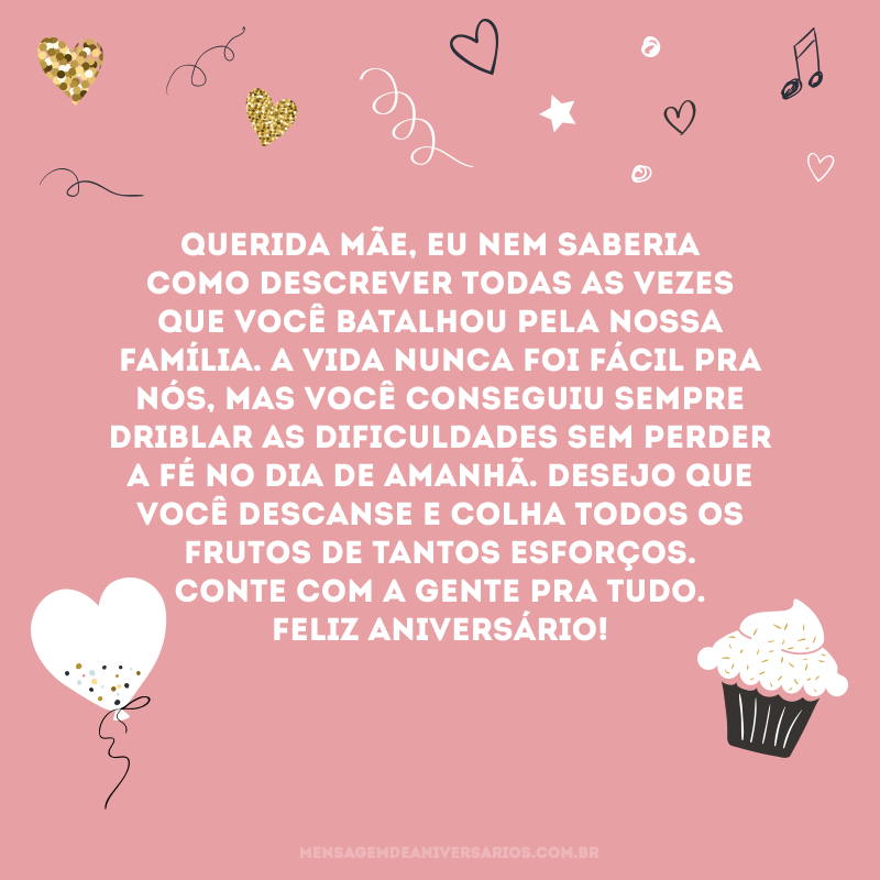 mensagem de aniversário para mãe vs. mensagem para sogra