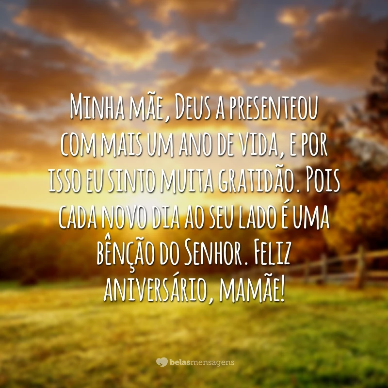 mensagem de aniversário para mãe evangélica emocionante