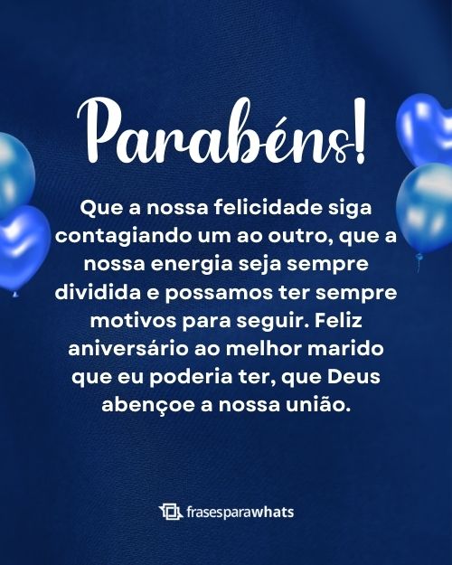 mensagem romântica aniversário marido
