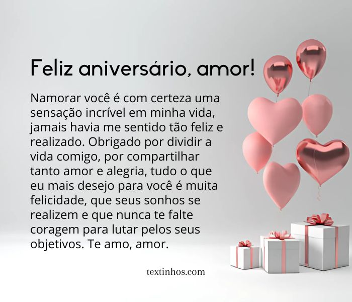 frases de aniversário para o amor da minha vida