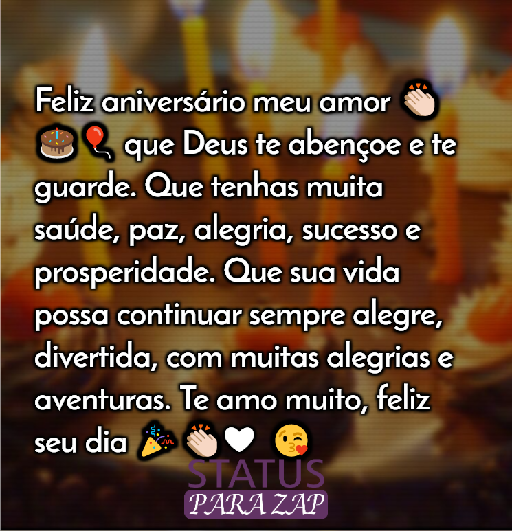 mensagens curtas de aniversário para amor