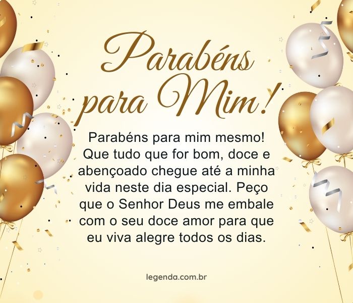 frase de aniversário para mim