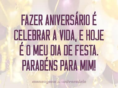 aniversário de mim