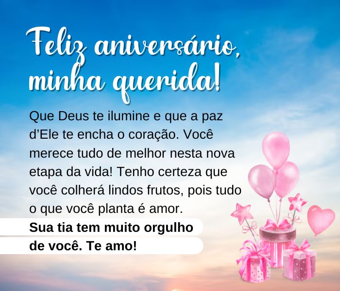 frases de aniversário para sobrinha