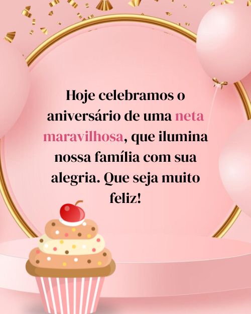 mensagem de aniversário para neta do coração
