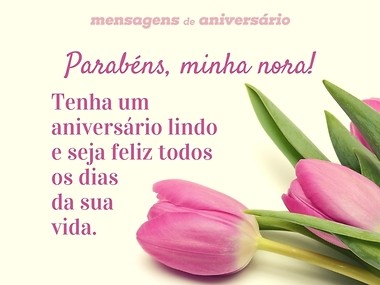 mensagem de aniversário para nora ou amiga