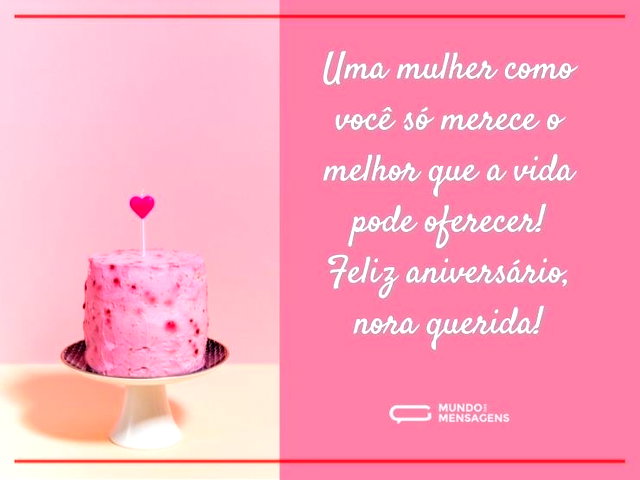 mensagem de aniversário para nora