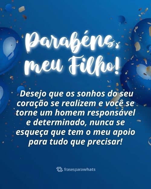 mensagem de aniversário para filho que mora longe