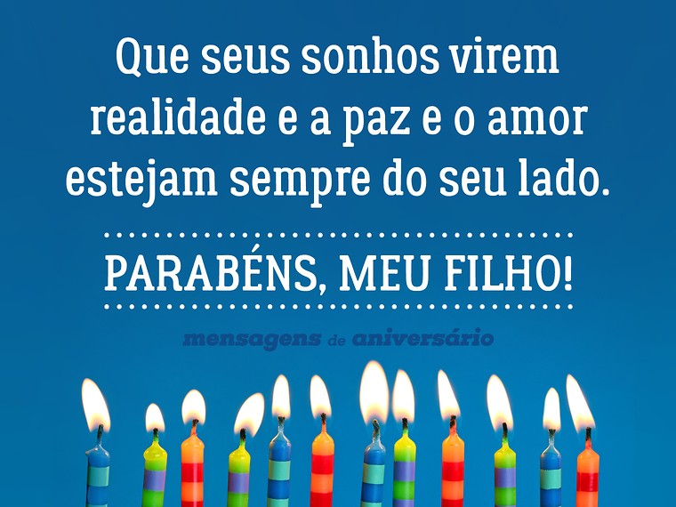mensagem de aniversário para filho homem