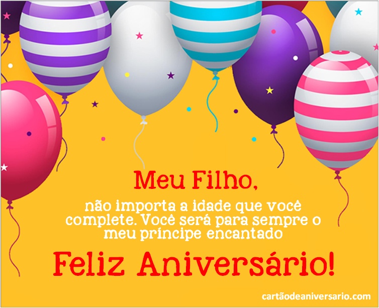 mensagem de aniversário para filho pequeno
