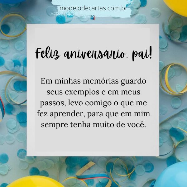 mensagem de aniversário para pai emocionante