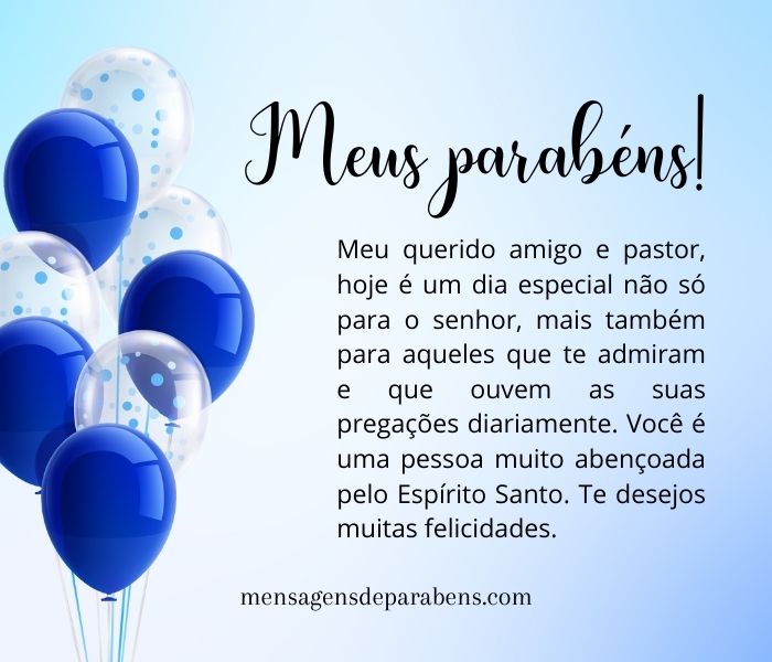 homenagem de aniversário para pastor