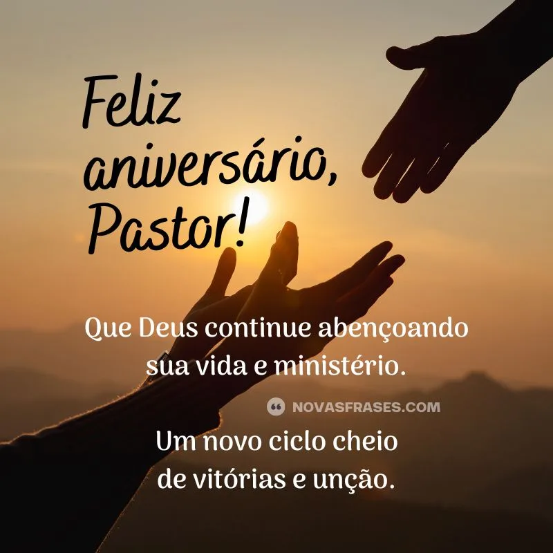 mensagem curta para pastor aniversário