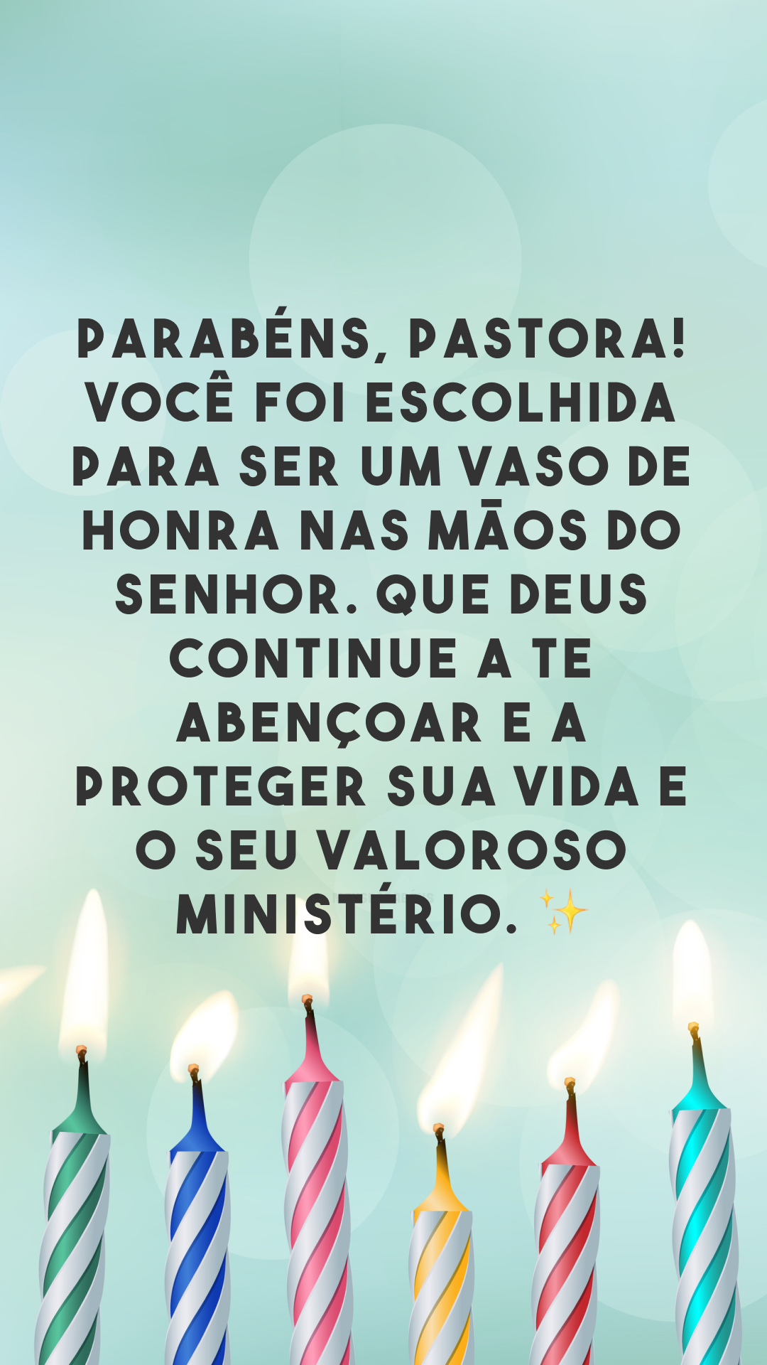 mensagens emocionantes para pastora