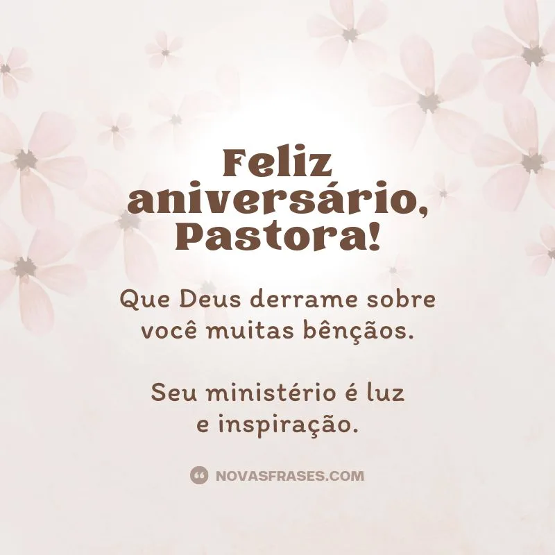 mensagens de aniversário para pastora jovem
