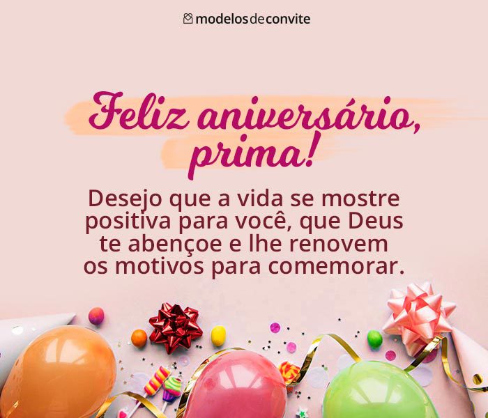 mensagem de aniversário para prima