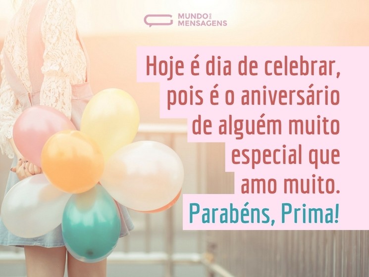 mensagem de aniversário para prima vs amiga