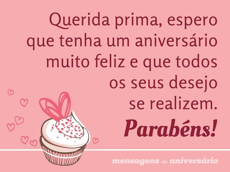 parabéns para prima especial