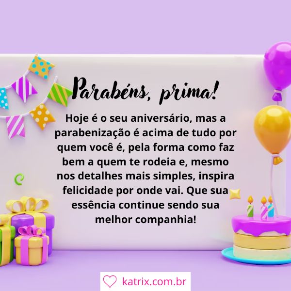 frases de aniversário para prima irmã