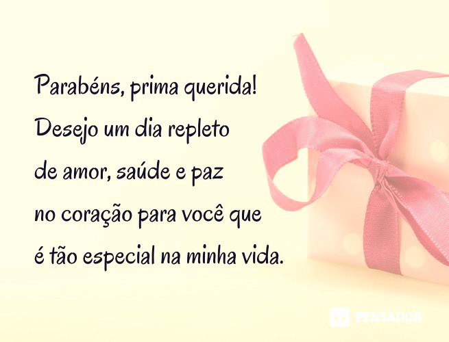 mensagem de aniversário para prima guerreira