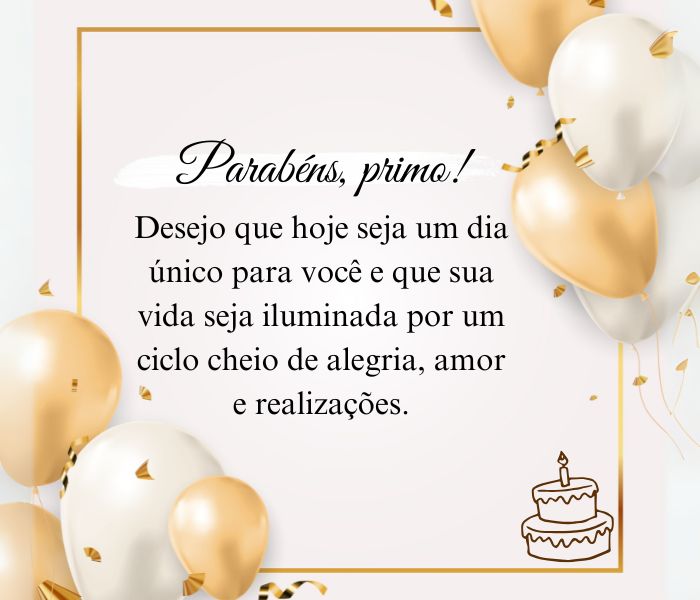 parabéns primo irmão