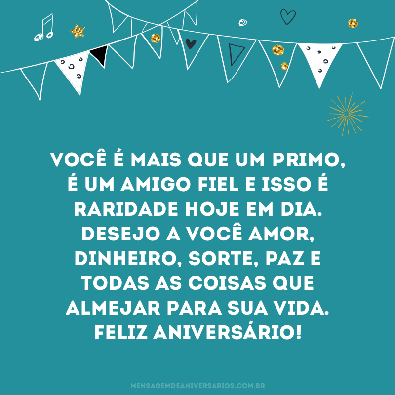 como desejar feliz aniversário para primo