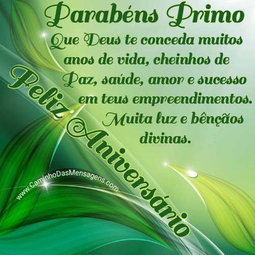 mensagem de aniversário para primo querido