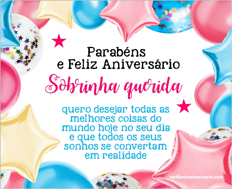 mensagens de aniversário para sobrinha pequena
