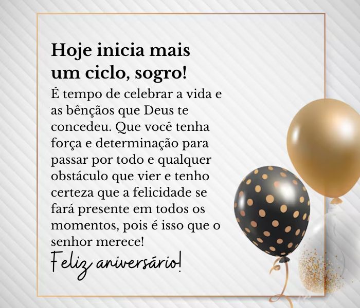mensagem de aniversário para sogro engraçada