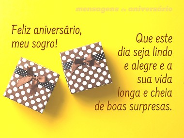 mensagem de aniversário para sogro curta