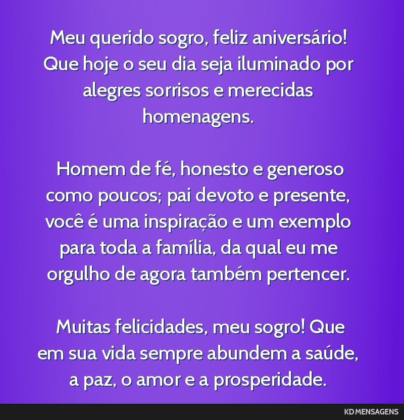 mensagens para sogro e sogra