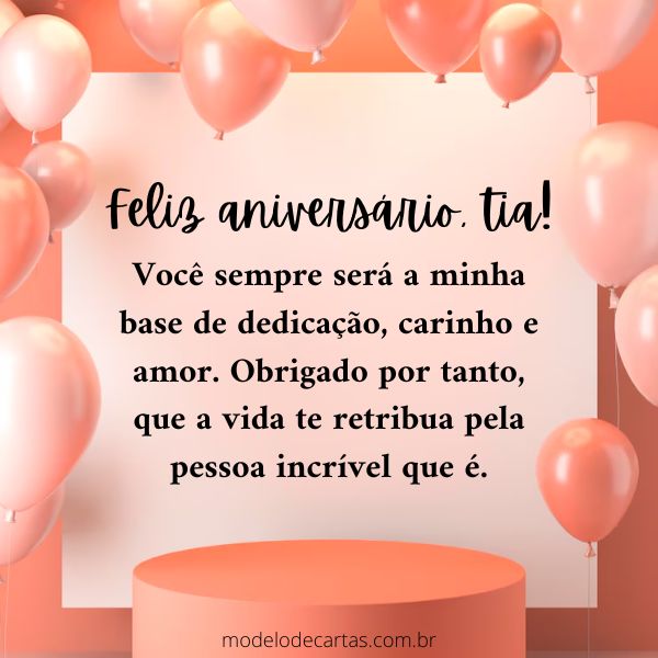 frases de aniversário para tia emocionantes
