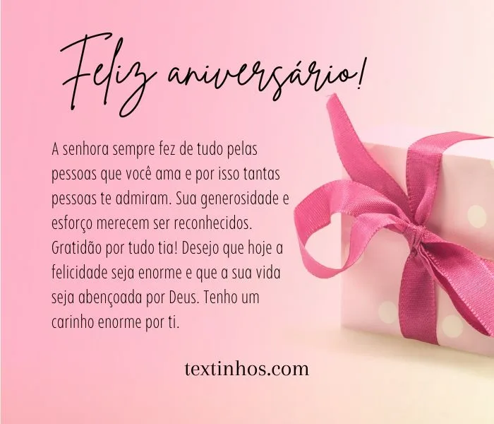 mensagens para tia especial