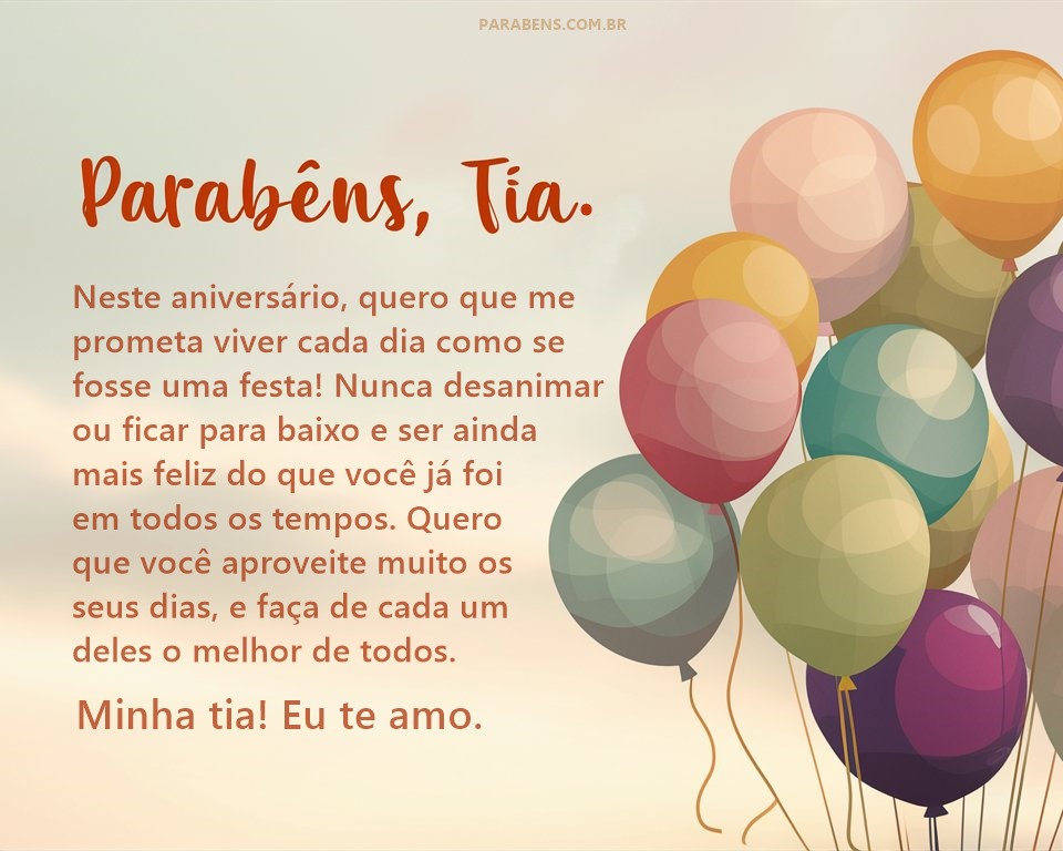 desejos de aniversário para tia